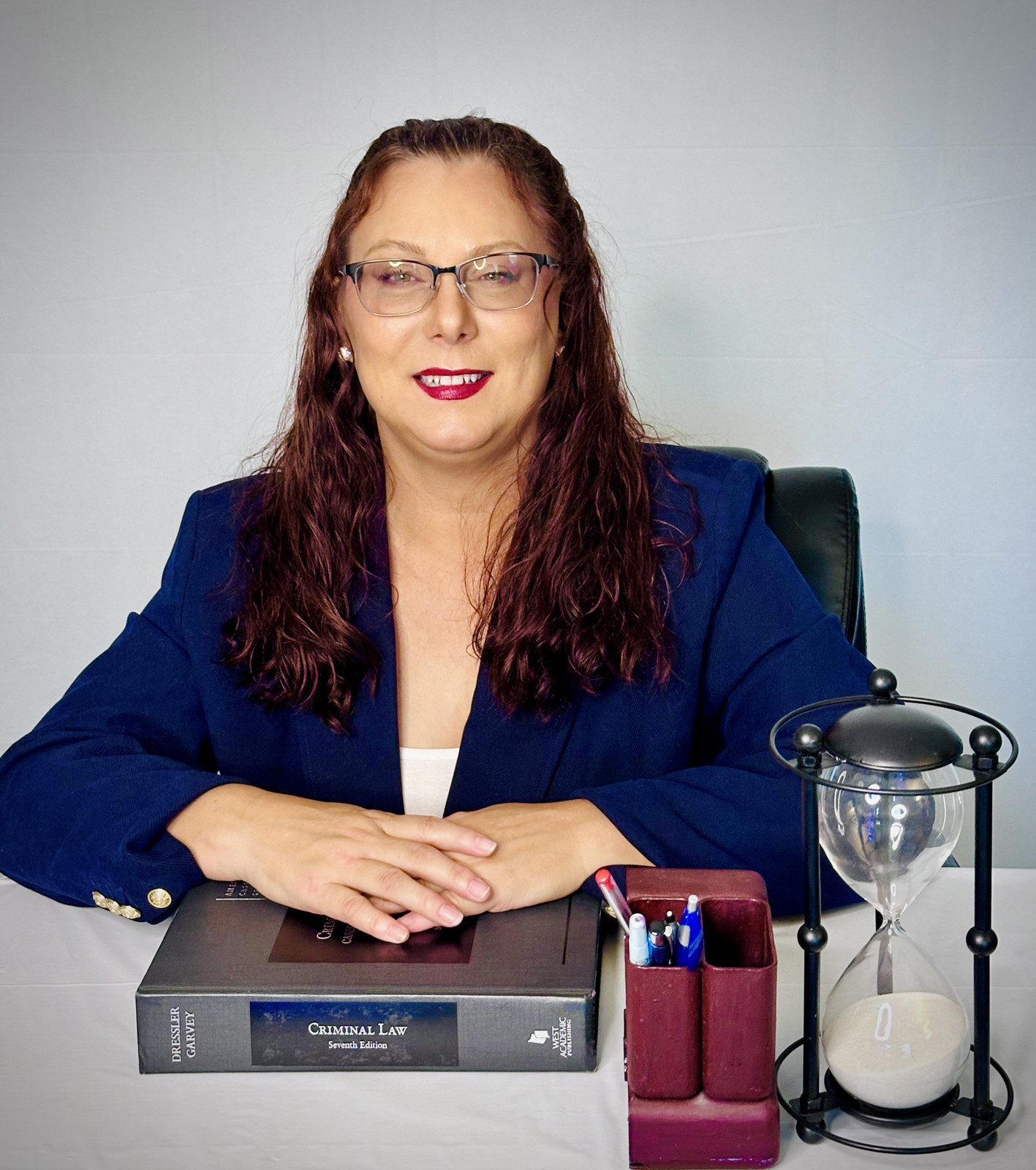 Attorney Lynn Freeman at her desk — Lynn Law APC, Rancho Cucamonga